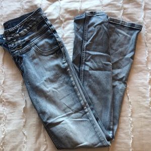 High waisted skinny jeans